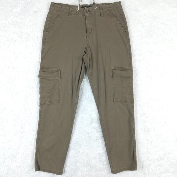Liverpool Womens Pants Cargo Pockets Straight Mid‎ Rise Brown 6 - Picture 1 of 14
